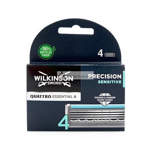 Wilkinson Sword Quattro Titanium Sensitive Essential Rasierklingen 4 Präzision X 40