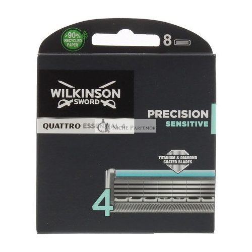 Wilkinson Sword Quattro Titanium Sensitive Nachfüll-Rasierklingen - 8er Pack