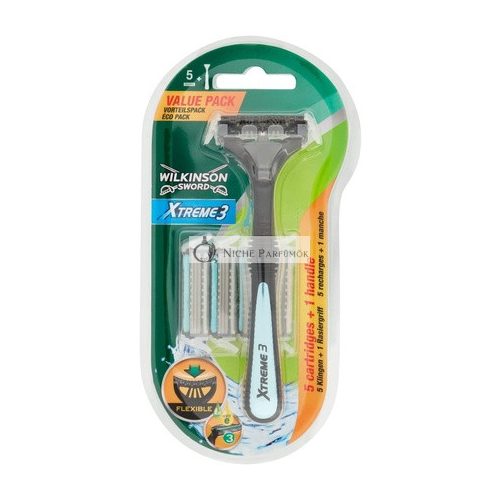 Wilkinson Sword Xtreme3 3-Klingen-Rasierer + 5 Rasierklingen-Einsätze