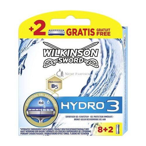 Wilkinson Sword Hydro 3 Herrenrasierklingen - 10 Klingen - Packung mit 8 + 2