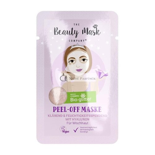 A Beauty Mask COMPANY Csillámos Peel-Off Maszk Hyaluronsavval és Bioglitterszemcsékkel, 10 ml