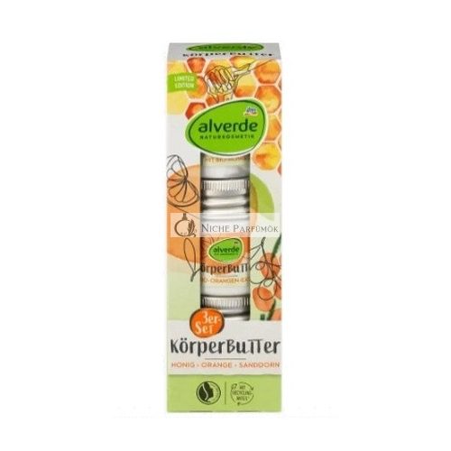 Alverde Belebende Körperbutter Reise-Set - 3 X 50ml