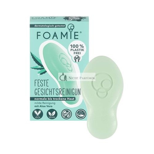 Foamie Szilárd Arctisztító Száraz Bőrre Aloe Vera & Mandulatej, 60g