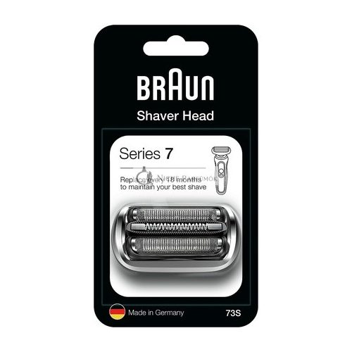 Braun Series 7 Elektrorasierer Ersatzkopf Kompatibel mit der neuen Generation der Series 7 Rasierer 73S, Silber