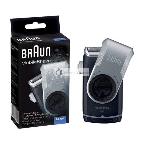 Braun PocketGo Mobile Rasierer Voll Waschbar M90 Schwarz/Silber