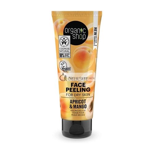 Organic Shop Sanftes Gesichtspeeling mit Aprikose und Mango für Trockene Haut, 75ml