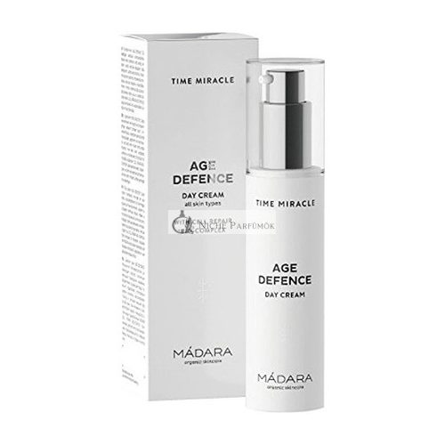 MÁDARA Organische Hautpflege Time Miracle Age Defence Tagescreme mit Hyaluronsäure und Zell-Bio-Komplex 50ml