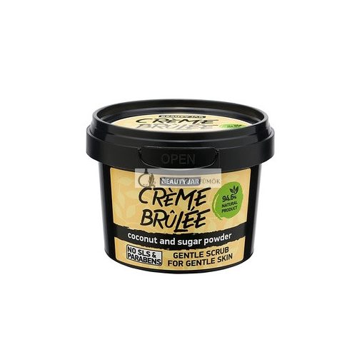 Beauty Jar Crème Brulee Gyengéd Peeling Kókuszolajjal és Cukorpúderrel 120g,