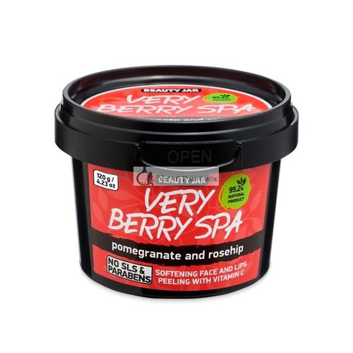 Beauty Jar Very Berry Spa Arctisztító és Ajakszérum - Gránátalma és Csipkebogyó Kivonattal, 120 g