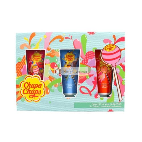 Chupa Chups Kéz- és Körömkrém Gyűjtemény 50ml - 3 db (Kóla, Eper)