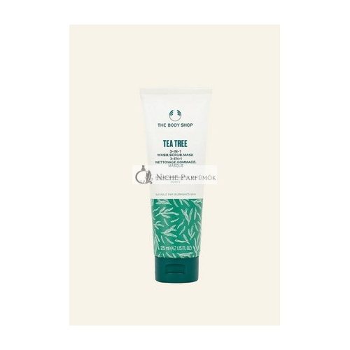 The Body Shop Teebaum 3-in-1 Waschpeeling Maske, 125 ml