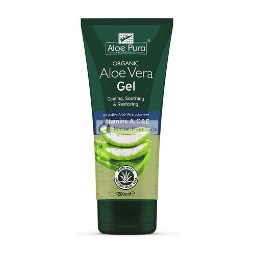 Aloe Pura Bio Aloe Vera Gel mit Vitaminen A, C und E, 200ml