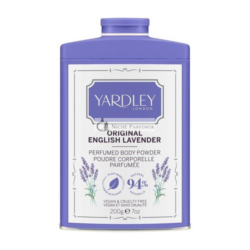 Yardley London Eredeti Angol Levendula Parfüm Por