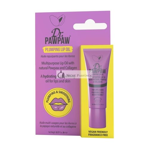 Dr.PAWPAW Volumen Lip Oil mit Natürlichem Pawpaw für Sichtbar Voluminöse, Glänzende, Unwiderstehliche Lippen, 8ml