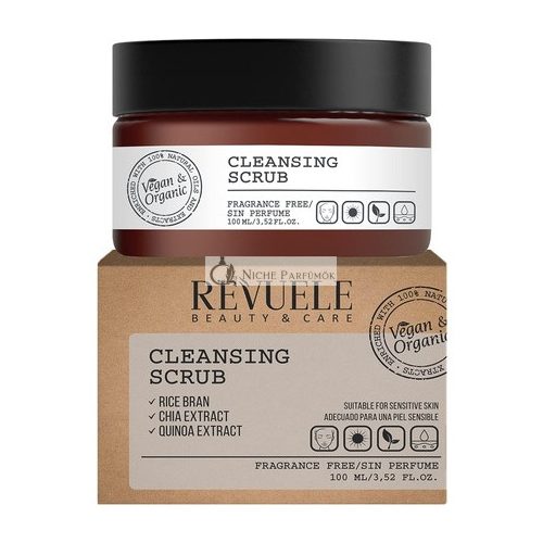 Revuele V&O Gyengéd Arcpeeling Tisztító 100ml - 100% Organikus & Vegán Férfiaknak és Nőknek