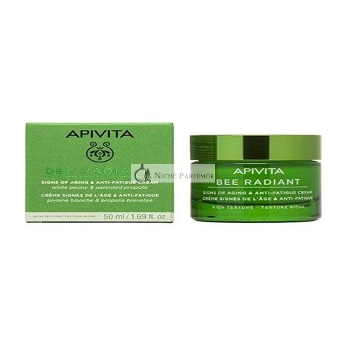 Apivita Bee Radiant Anti-Aging- und Anti-Müdigkeitscreme mit reichhaltiger Textur, 50ml