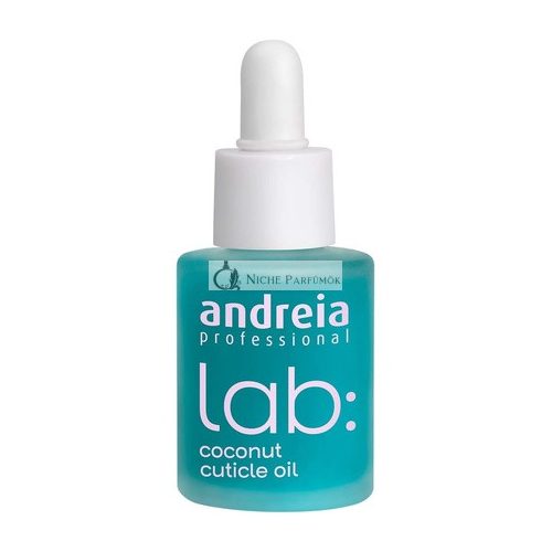 Andreia Professional Kutikula Olaj LAB Körömkezelések Gyenge és Sérült Körmöknek, Nem Zsíros Formula Kókuszolaj Illattal, 10.5ml