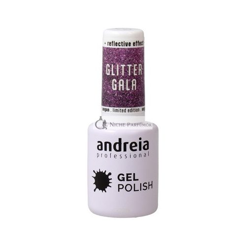 Andreia Glitter Gel Nagellack für UV/LED Lampe, GG4 Violett, 10.5ml