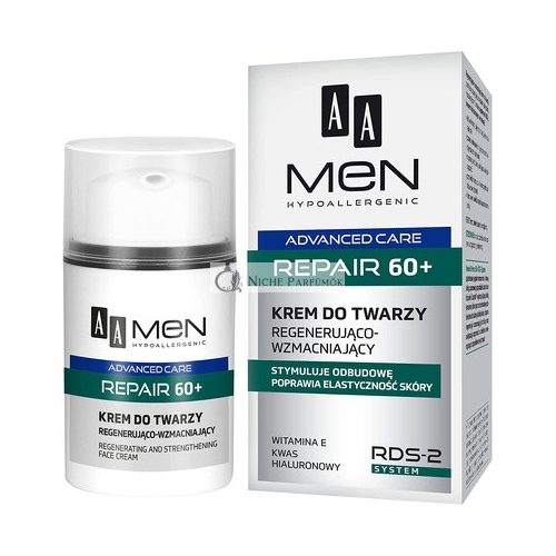 AA Men Advanced Care Repair 60+ Regeneráló és Erősítő Arckrém, 50ml