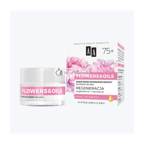 AA Flowers & Oils Regenerierende Anti-Aging Tages- und Nachtcreme 50ml, 75+