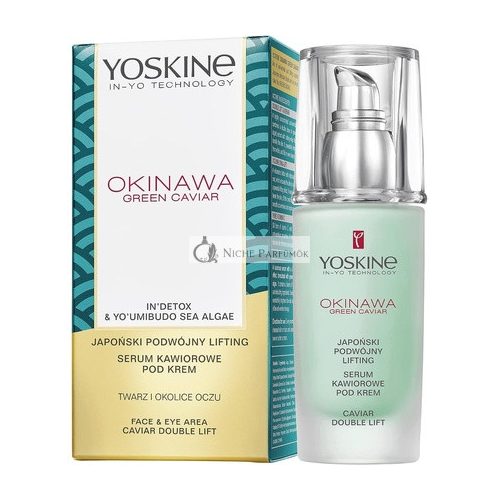 Yoskine Okinawa Grüner Kaviar Anti-Falten Doppelt Lift Gesichtsserum, 15 ml