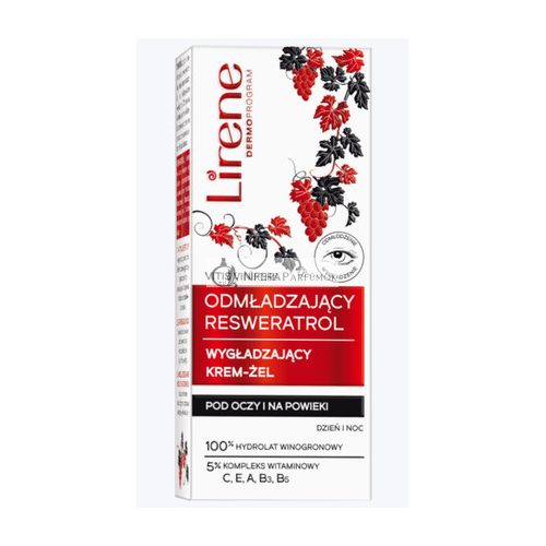 Lirene Verjüngende Glättende Augen- und Augenlidcreme-Gel mit 5% Vitaminen C, E, A, B3, B5