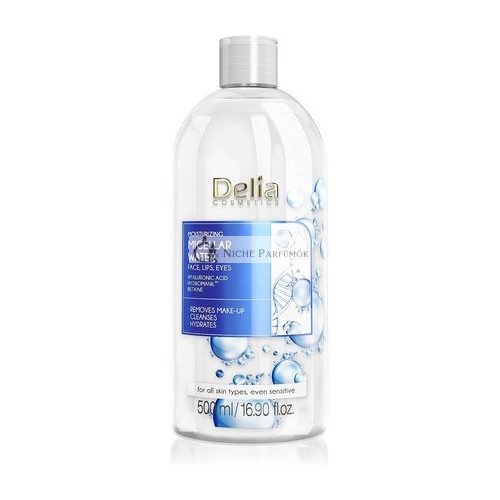 Delia Cosmetics Hidratáló Micellás Víz Arctisztító Hialuronsavval 500ml