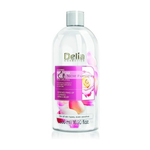 Delia Cosmetics Nyugtató Micellás Arctisztító Víz Rózsaszirom Kivonattal és Allantoinnal, 500ml