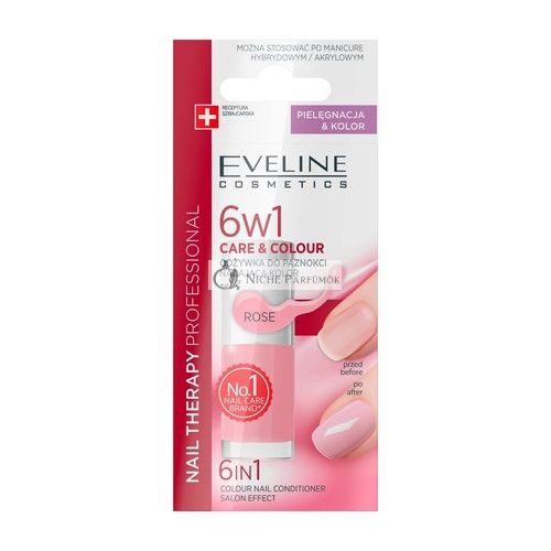 Eveline Cosmetics Körömterápia Ápoló és Színes Körömlakk 6 az 1-ben Rózsa 5ml