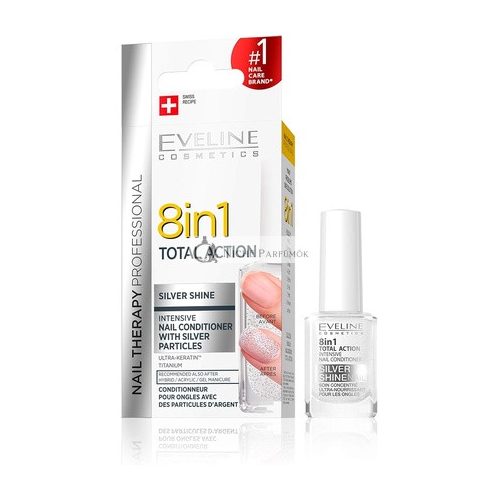 Eveline 8 In 1 Total Action Intensiv Nagelconditioner Silber Glanz 12ml