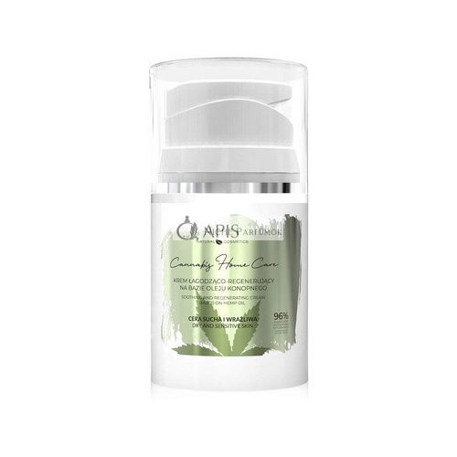 APIS Cannabis Home Care Beruhigende und Regenerierende Gesichtscreme mit Cannabisduft, Sheabutter und Hyaluronsäure, 50ml