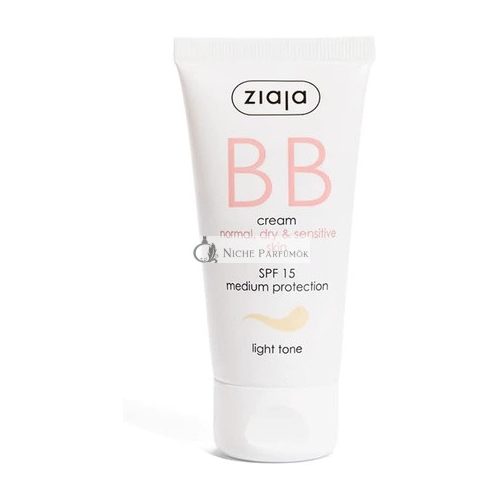 Ziaja BB Creme für normale, trockene und empfindliche Haut - Heller Ton, 50ml