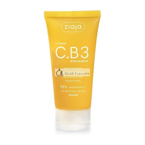 Ziaja Nachtcreme mit Vitamin C und B3 Niacinamid, 50ml