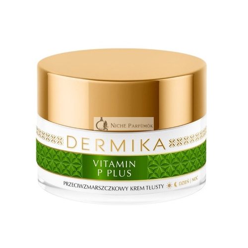 Dermica Vitamin P Plus Hipoallergén Zsíros Krém Napra és Éjjel, 50ml