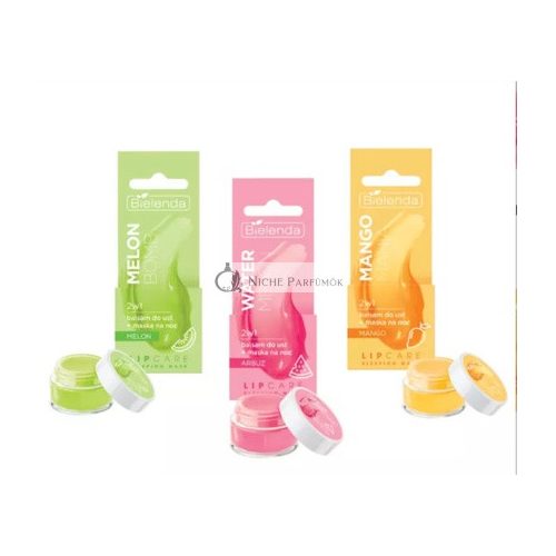 Bielenda Lippenpflege Übernachtende Lippenmaske Balsam 2in1, Melone Mango oder Wassermelone, 10g