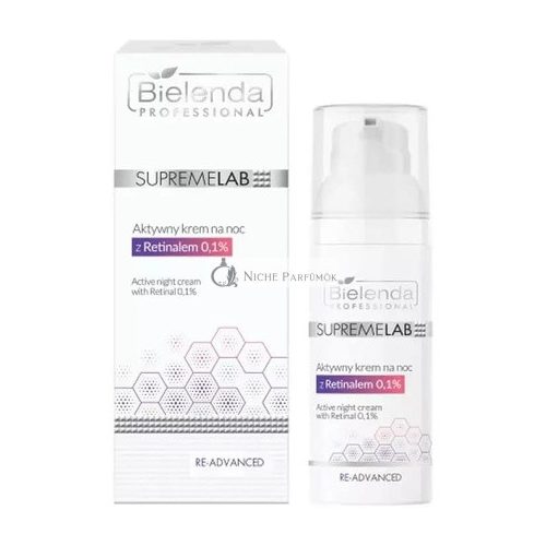 Bielenda Professional Supremelab Aktiver Nachtcreme mit Retinol 0,1% zur Hautrekonstruktion, Schutz und Pflege 50ml