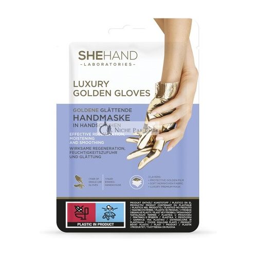 Shehand Luxus Goldene Handschuhe Weichmachende Handmaske