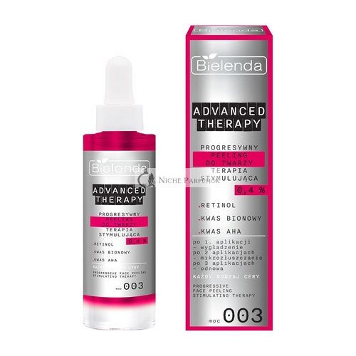 Bielenda Advanced Therapy Progresszív Stimuláló Arctisztító Hámlasztó 30ml, 0.4 Retinol AHA & Bionikus Sav