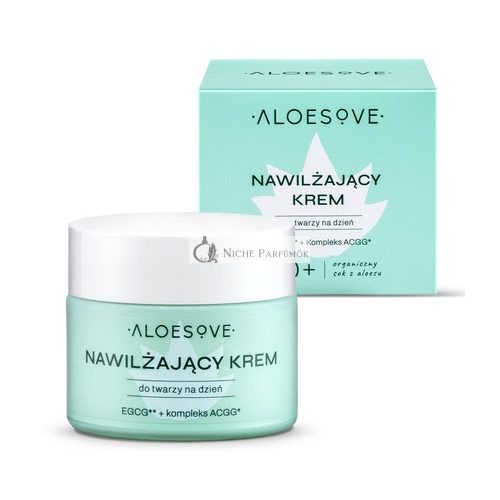 ALOESOVE Hidratáló Arckrém 50ml - Nappali Krém Minden Bőrtípusra - Vegán Arckrém, Anti-Aging, Ideális Smink Alá