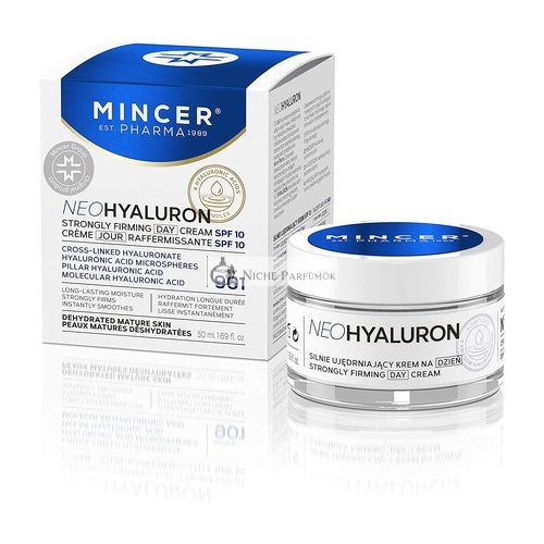 Mincer Pharma Neo Hyaluronic Starker straffender feuchtigkeitsspendender beruhigender Tagesgesichtcreme SPF 10, 50ml