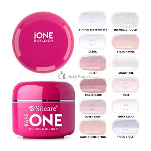 SILCARE Base One Clear Cover Diamond Touch Thick French Pink UV Gél Körömépítő