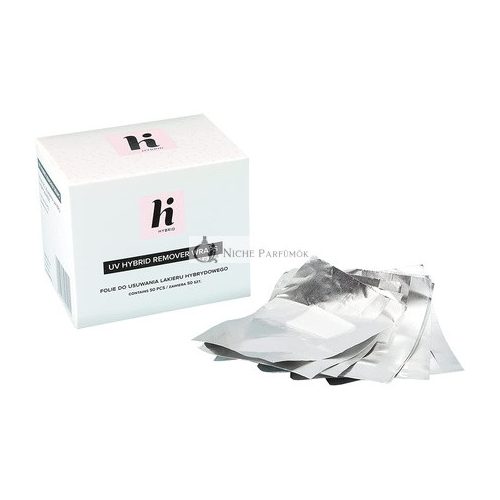 Hi-Hybrid Folien Nagellack Entferner mit staubfreien Aceton Baumwollpads - Packung mit 50