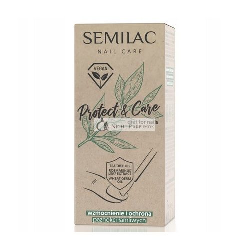 Semilac Nagelhärter Protect & Care für die Stärkung und den Schutz brüchiger Nägel, 7 ml