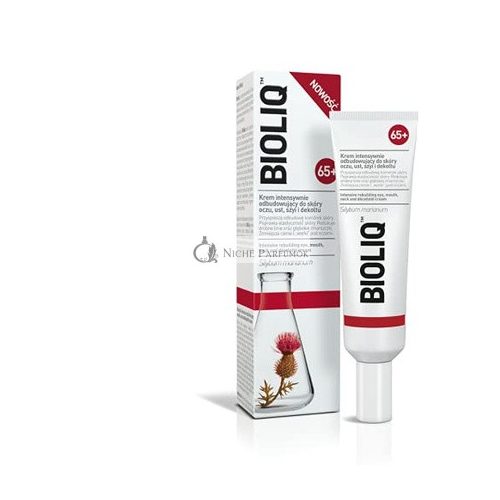 BIOLIQ 65+ Intensive Wiederaufbauende Augen-, Mund-, Hals- und Dekolleté-Creme, 50ml