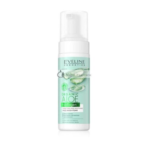 Eveline Organikus Aloe + Kollagén Tisztító és Nyugtató Arctisztító Hab, 150ml