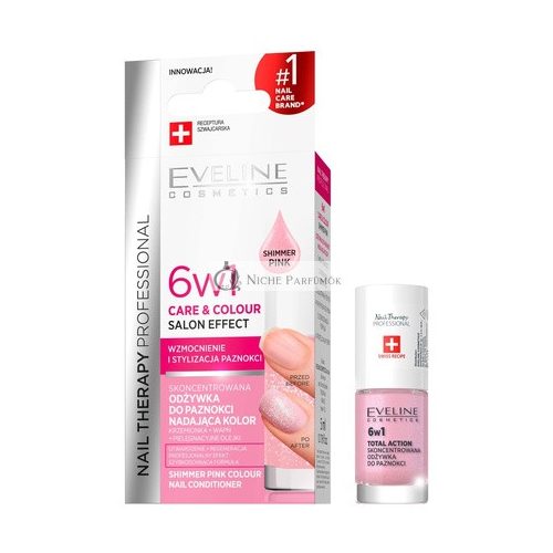 EVELINE Nageltherapie KRISTALLKLAR 6in1 Shimmer Pink