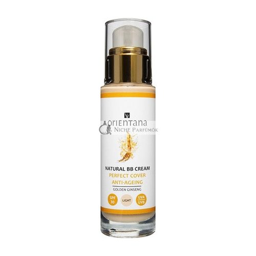 Orientana Natürliche BB-Creme Perfekte Abdeckung Anti-Aging SPF 30 Vegan Feuchtigkeitsspendend Glanz-Effekt, 30 ml