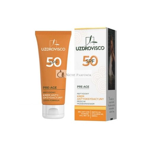 UZDROVISCO Pre-Age Peptid Antioxidáns Krém Ránctalanító SPF50, 50ml