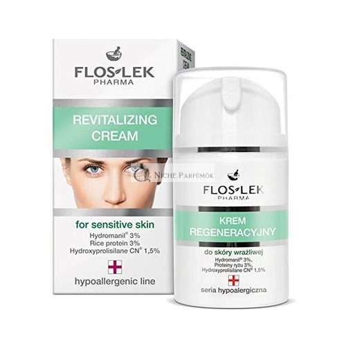 Floslek Pharma Hipoallergén Revitalizáló Nappali Krém Érzékeny Bőrre Rózsaolajjal 50ml