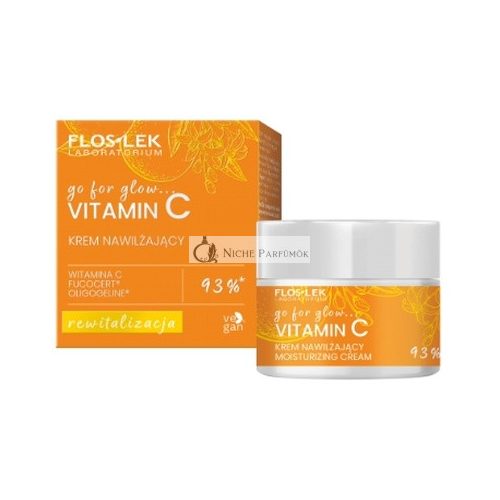 Floslek Laboratorium Go For Glow Vitamin C Feuchtigkeitscreme für Tag und Nacht, 50 ml